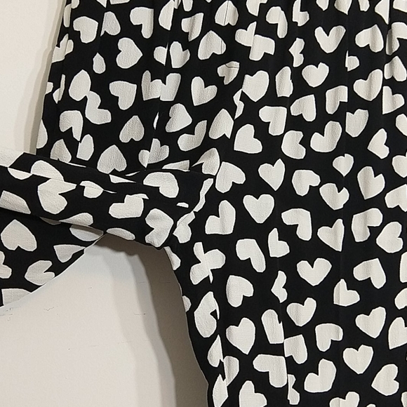 Kate Spade Black White Dancing Heart Ria Pants - Picture 6 of 8